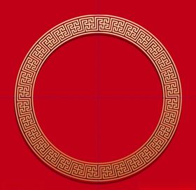 中国风边框金色