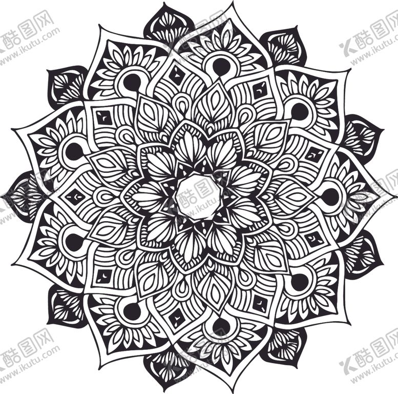 编号：54218809152144061228【酷图网】源文件下载-曼陀罗花纹
