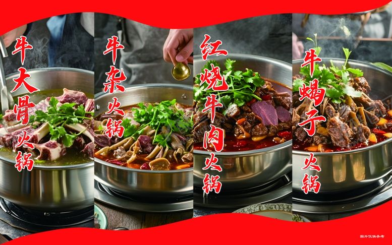 编号：95585601191842296245【酷图网】源文件下载-多种牛羊肉骨头火锅