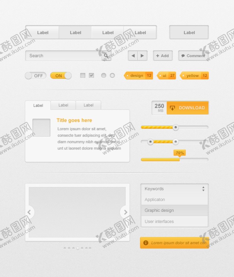 编号：90052109190151164215【酷图网】源文件下载-手机按钮ui设计