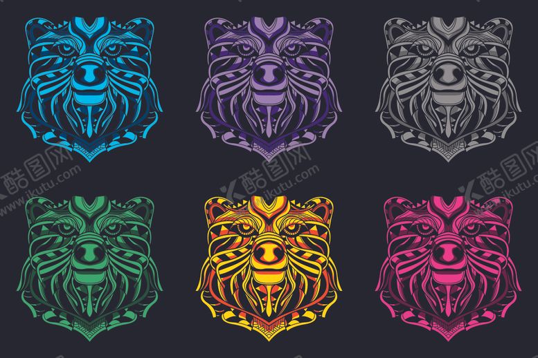 编号：29929110021159459428【酷图网】源文件下载-动物头像