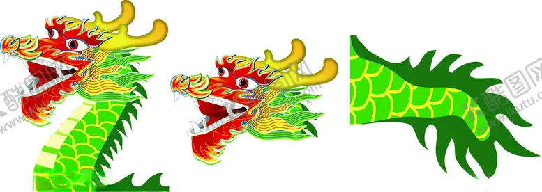 编号：22952902130606342231【酷图网】源文件下载-龙头龙尾
