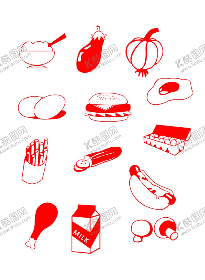 编号：24209206251433546408【酷图网】源文件下载-食物失量图