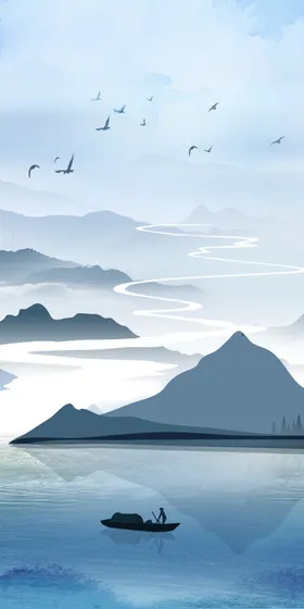 水墨山水画