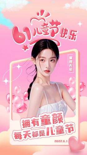 美业六一儿童节海报