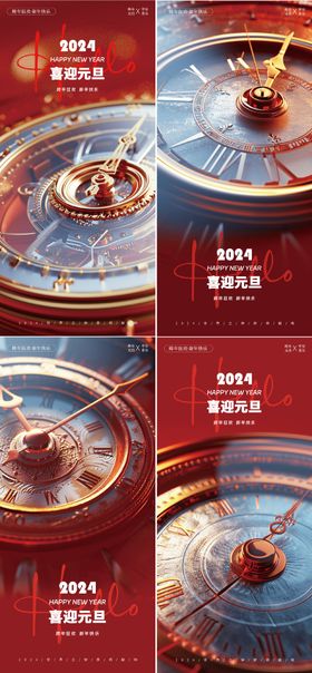 2024跨年元旦海报