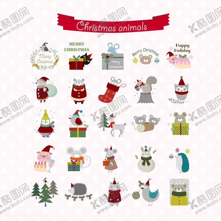 编号：54808410050117084514【酷图网】源文件下载-圣诞元素图标集合