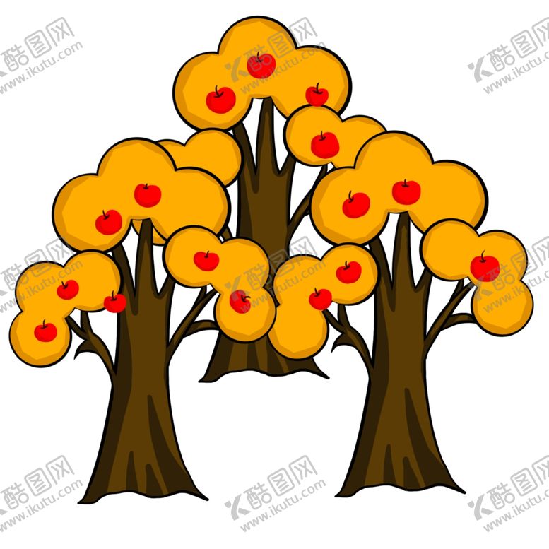 编号：28248409211621527764【酷图网】源文件下载-手绘苹果树