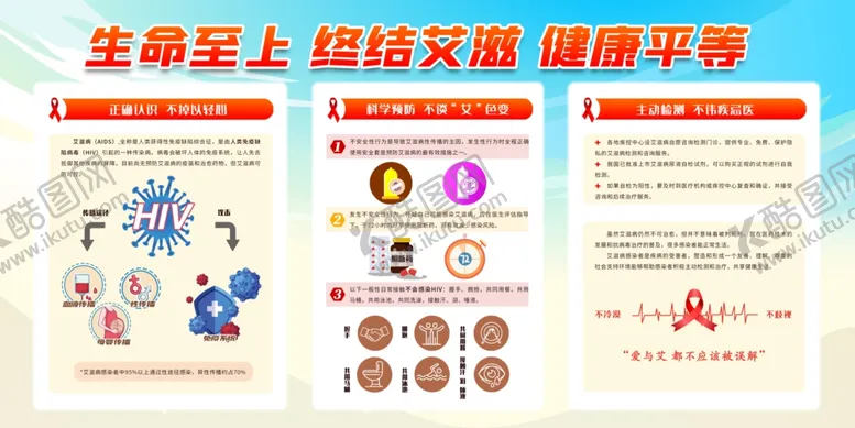 编号：11684202050351219309【酷图网】源文件下载-生命至上终结艾滋病宣传栏