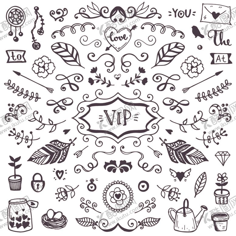 编号：15129710301432181878【酷图网】源文件下载-复古森系手绘