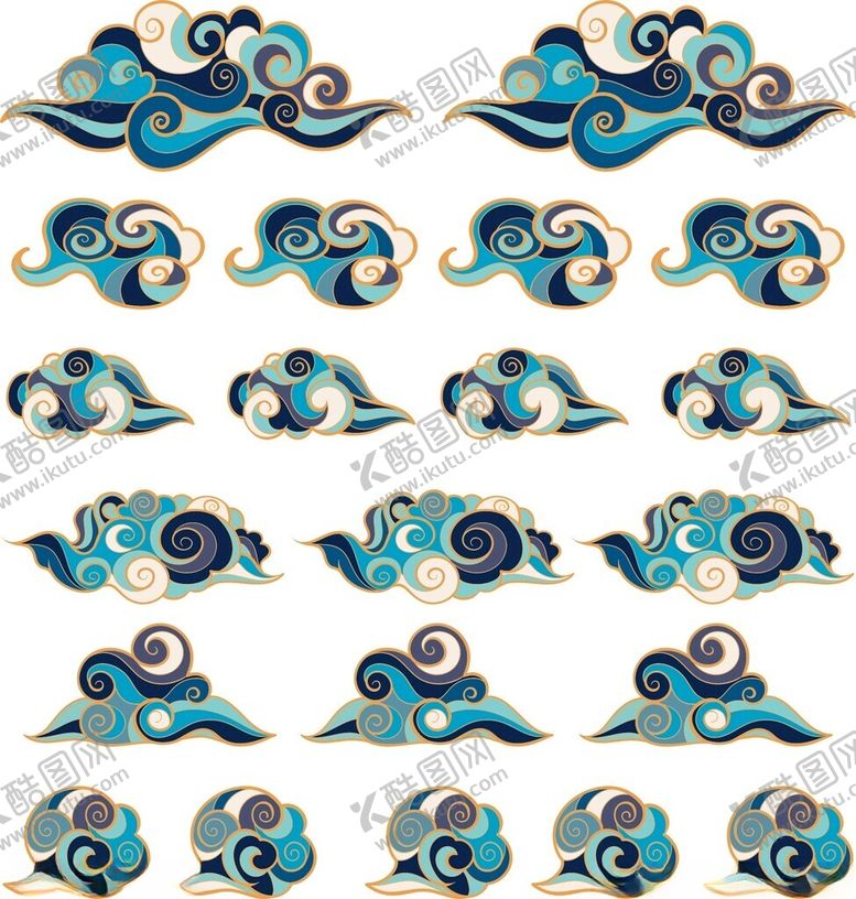 编号：11020709190141177878【酷图网】源文件下载-矢量祥云