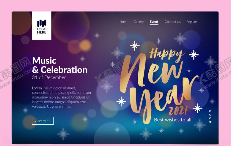 编号：22338504251107123464【酷图网】源文件下载-新年快乐登录页