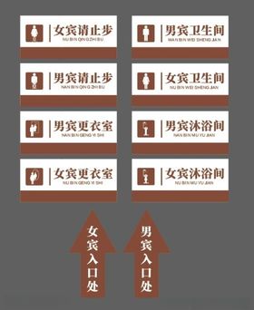洗手间导视牌