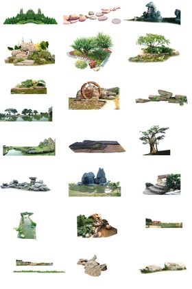 河滨水公园建筑效果图
