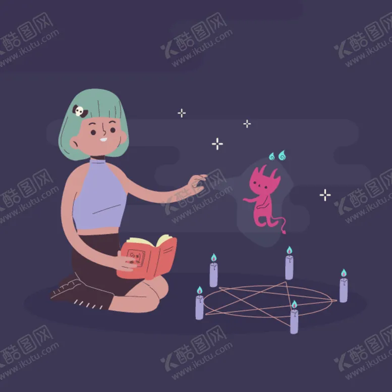 编号：62627612110007156106【酷图网】源文件下载-卡通魔女