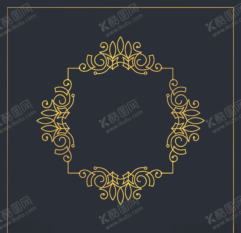 编号：54049809221010481019【酷图网】源文件下载-花纹边框矢量素材