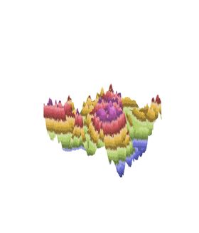 抽象山峰插画矢量迷雾烟雾缭绕