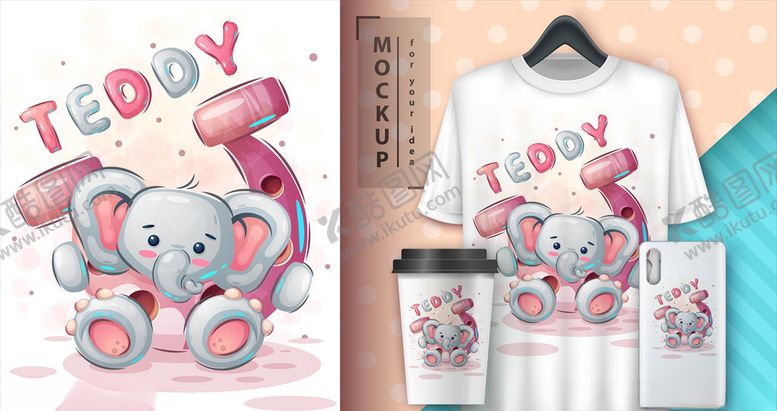 编号：33820009220710372433【酷图网】源文件下载-卡通大象