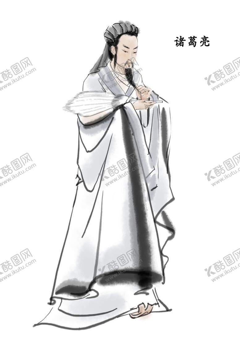 编号：14480010110210219408【酷图网】源文件下载-国学人物插画