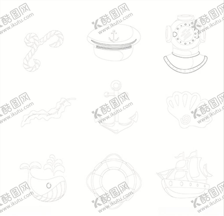 编号：65396309290655512123【酷图网】源文件下载-北欧装饰卡通图案船锚游泳圈