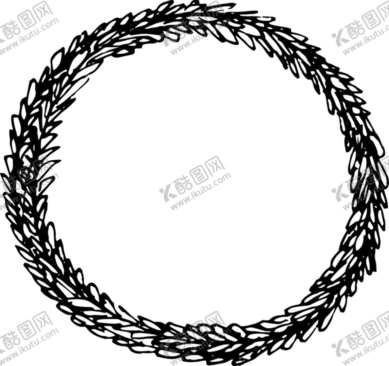 编号：83671107140332543533【酷图网】源文件下载-手绘花环边框