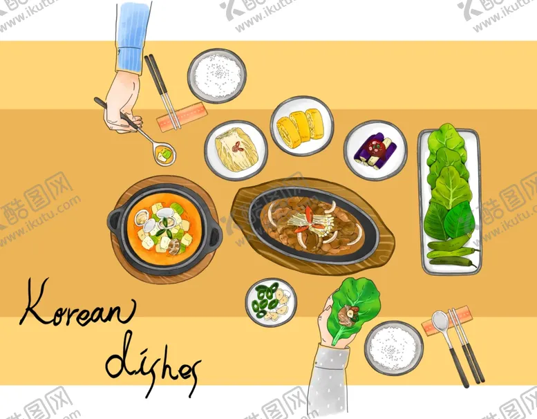 编号：16082505010954537722【酷图网】源文件下载-手绘美食海报图片