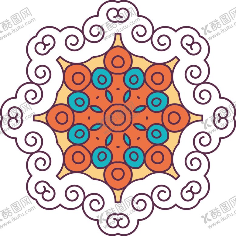 编号：81966407040812317982【酷图网】源文件下载-复古花纹图案