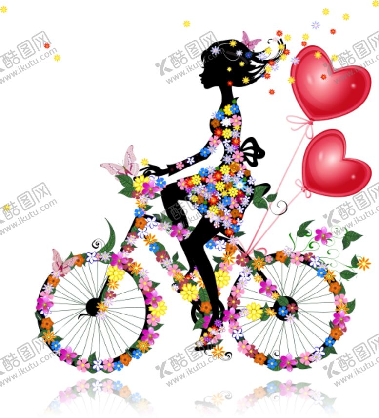 编号：70254207081839158370【酷图网】源文件下载-骑自行车的女孩