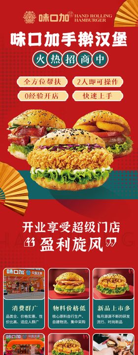 汉堡招商加盟落地页