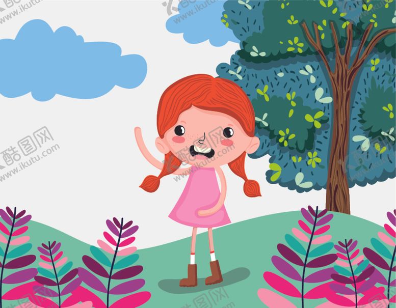 编号：21764511011602105790【酷图网】源文件下载-手绘儿童插画
