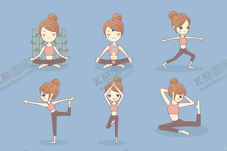 编号：84987710051751499073【酷图网】源文件下载-精致女孩美容护肤瑜伽