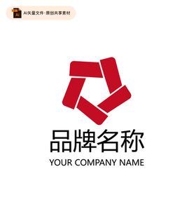 抽象花朵汇聚logo