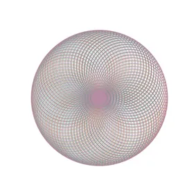 圆环底纹矢量彩色抽象正弦线
