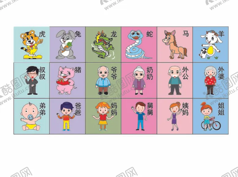 编号：61504309150553542183【酷图网】源文件下载-人物和动物卡通图片