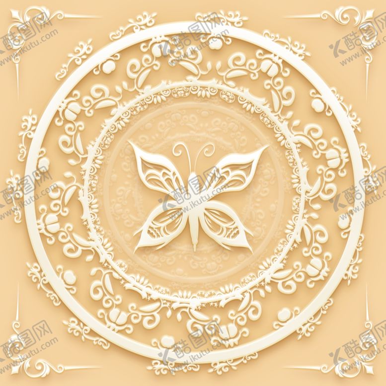 编号：64253210011927531743【酷图网】源文件下载-吊顶天花玉雕圆圈图腾