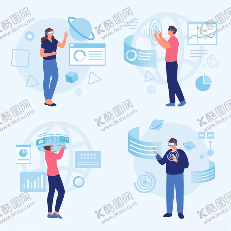 编号：48472206300534515139【酷图网】源文件下载-商务人士的数字化工作场景