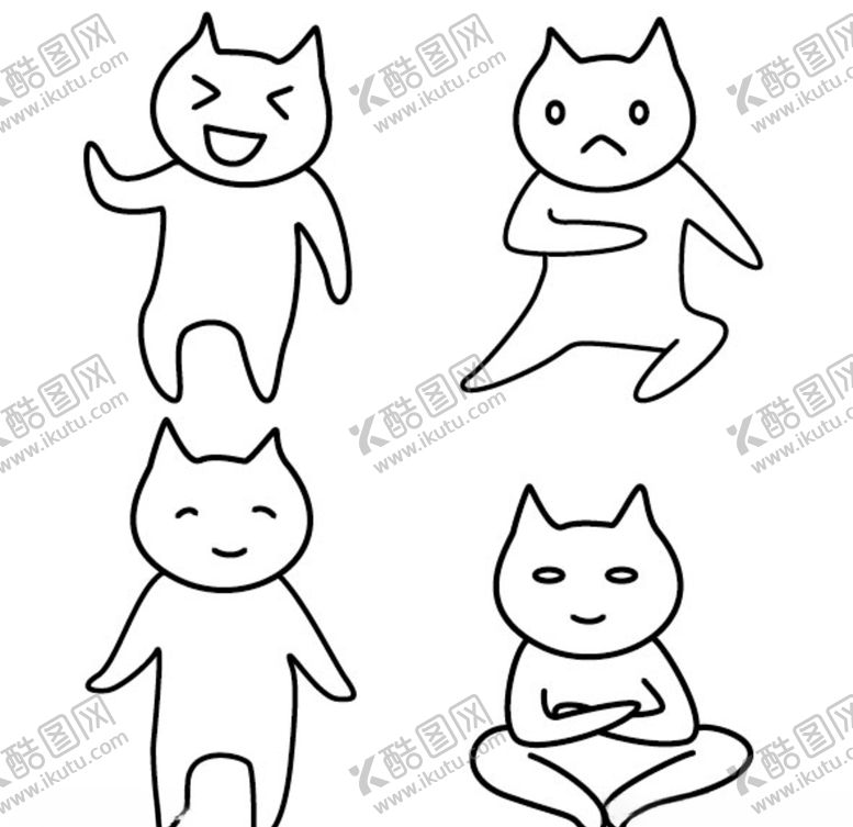 编号：92579810180158173537【酷图网】源文件下载-猫拟人搞笑