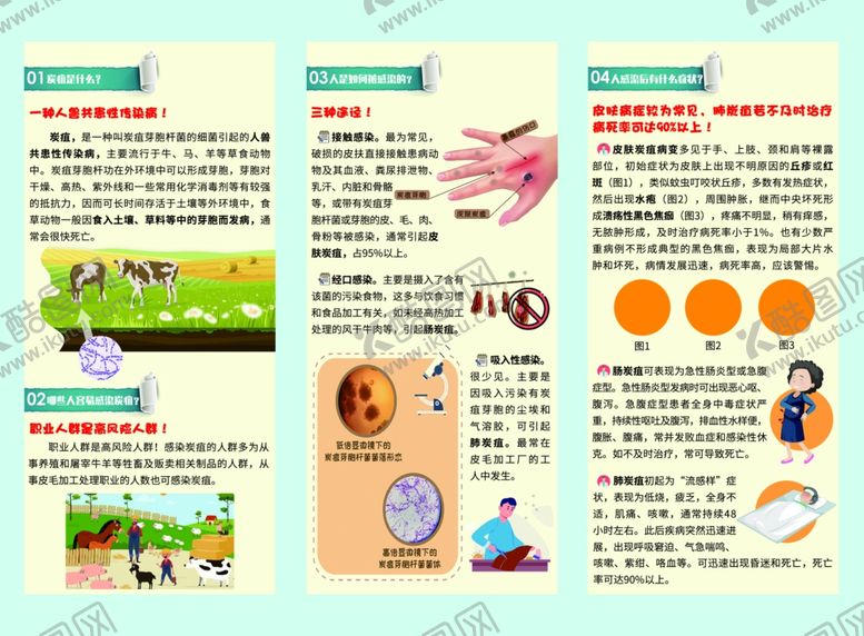 编号：50635702182024196428【酷图网】源文件下载-炭疽宣传页