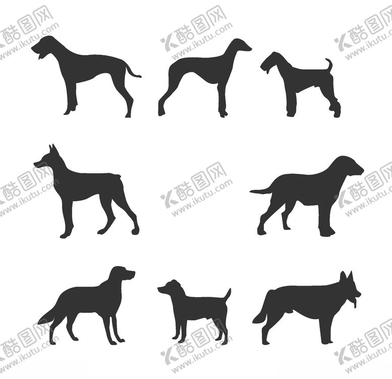 编号：47332405132226036580【酷图网】源文件下载-狗剪影