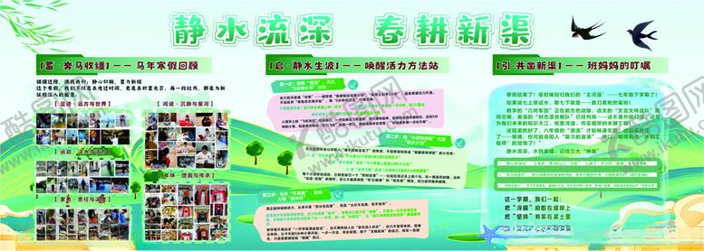 编号：94554704030154573256【酷图网】源文件下载-绿色春天主题班级海报