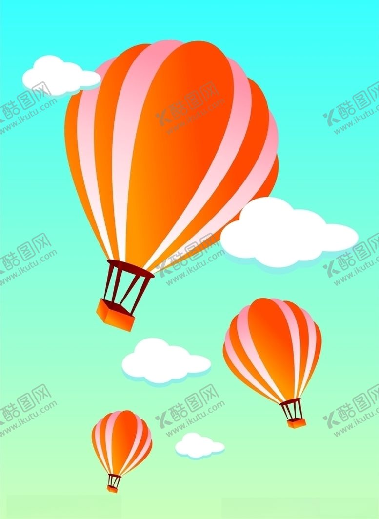 编号：73625010061725143097【酷图网】源文件下载-唯美热气球简易插画
