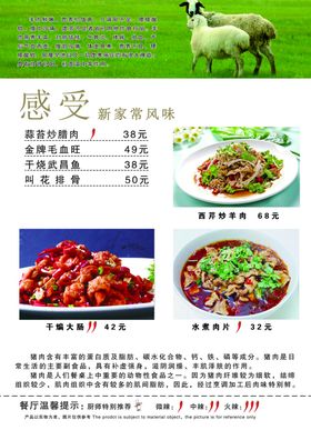 菜单饭店点菜单菜谱精