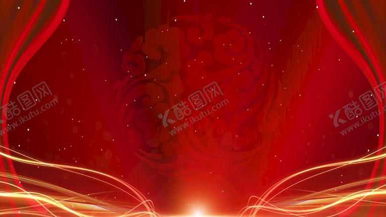编号：50923409301302382097【酷图网】源文件下载-红色大气年会会议开幕展板背景