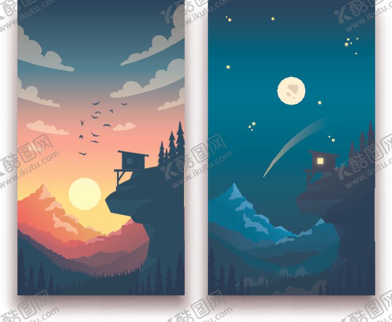 编号：84215509131438518749【酷图网】源文件下载-风景插画设计