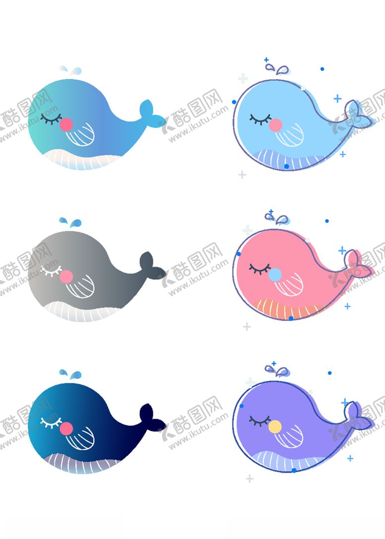 编号：50919809281944415348【酷图网】源文件下载-鱼点缀鲸鱼水花鲸鱼