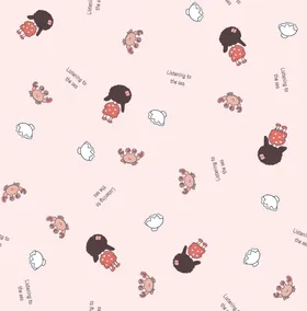 卡通螃蟹小女孩书包数码印花