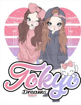 卡通女孩贴纸
