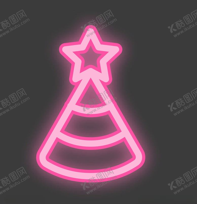 编号：58099905132109054695【酷图网】源文件下载-霓虹灯圣诞帽