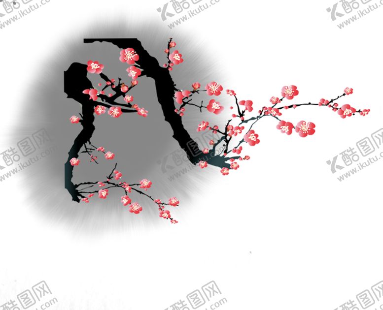 编号：87456810251622125283【酷图网】源文件下载-中国风水墨梅