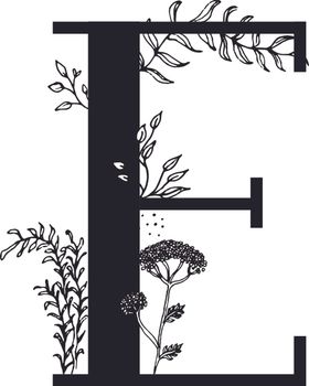 手绘花纹字母